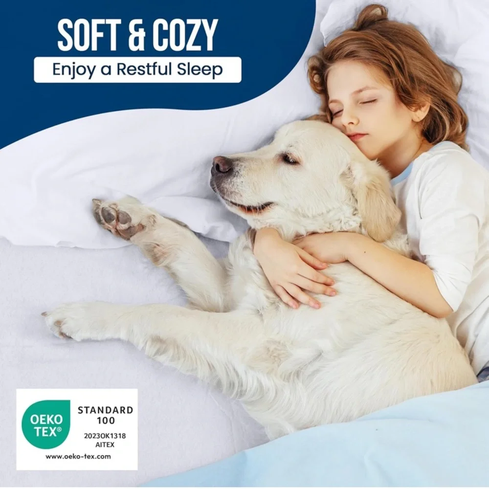Queen Size White Mattress Cover - Breathable Protective Mattress Protector